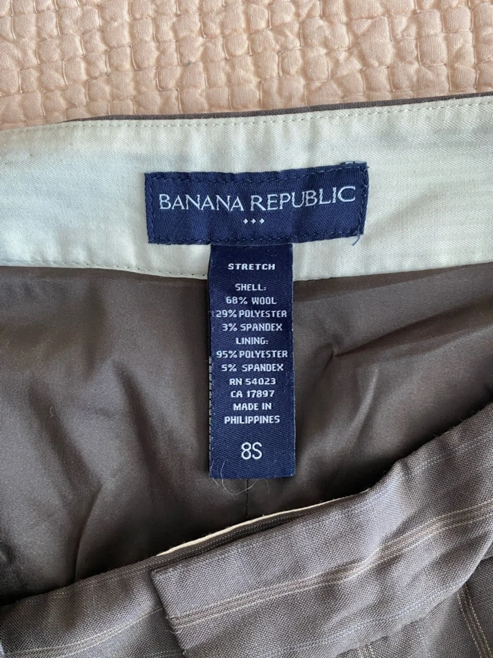 Banana Republic Brown Pinstripe Wide-Leg Trousers, Women’s Size 8 Short - Picture 11 of 13